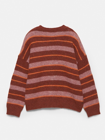 Pull&Bear Svetr 'PACIFIC' – červená