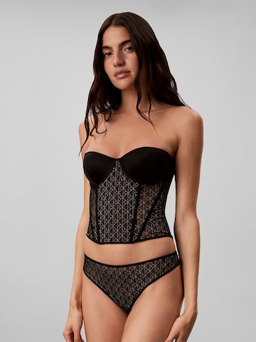 Calvin Klein String in Schwarz: Vorderseite