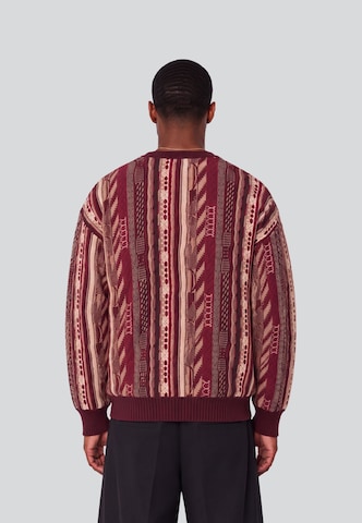 Pullover di Colucci in rosso: dietro
