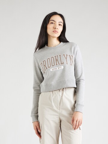 Sweat-shirt 'BROOKLYN' AÉROPOSTALE en gris : devant