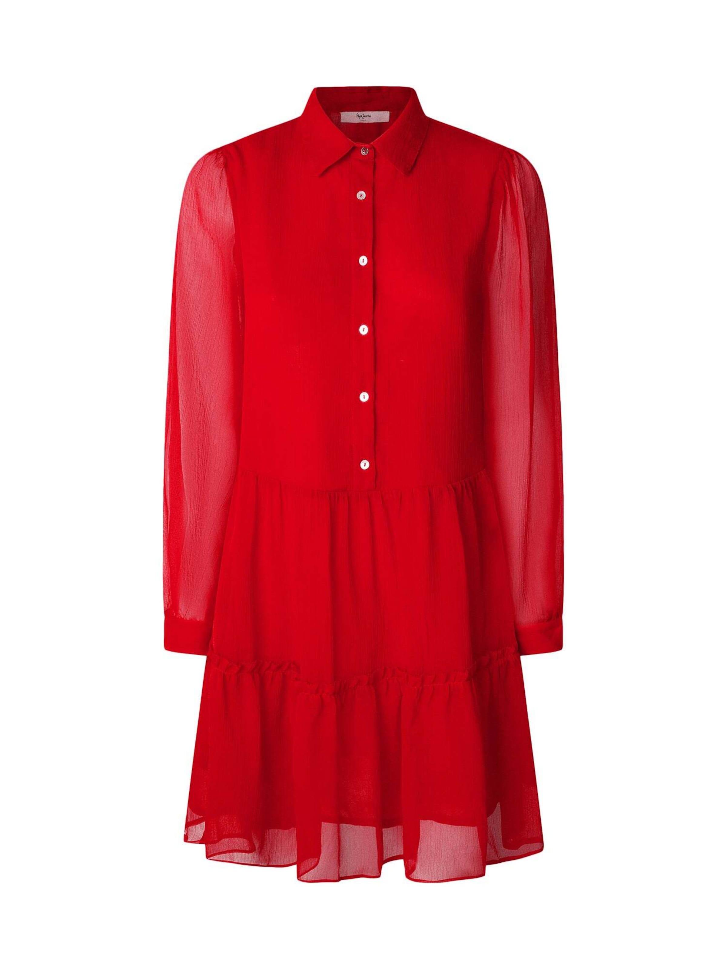 Robe-chemise 'Bridge' Pepe Jeans en rouge : devant