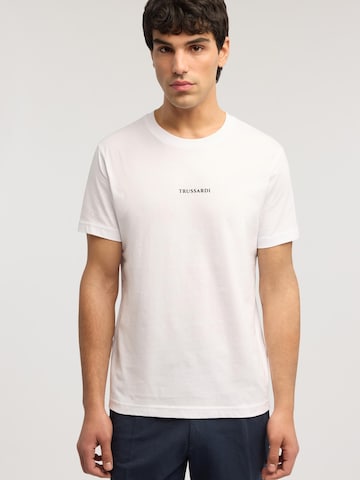 Trussardi - Camiseta de fútbol en blanco: frente