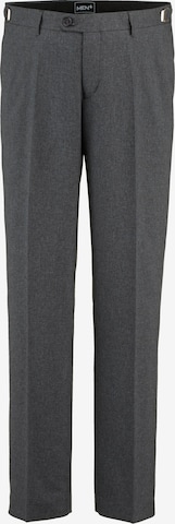 Men Plus Regular Pleated Pants in Grey: front