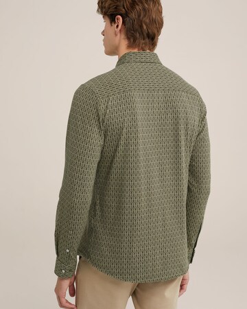 WE Fashion Slim fit Button Up Shirt in Green