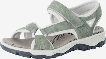 Rieker Trekking sandal in Green: front