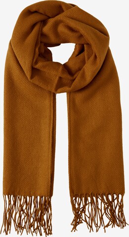 ICHI Scarf 'VARINA' in Brown: front