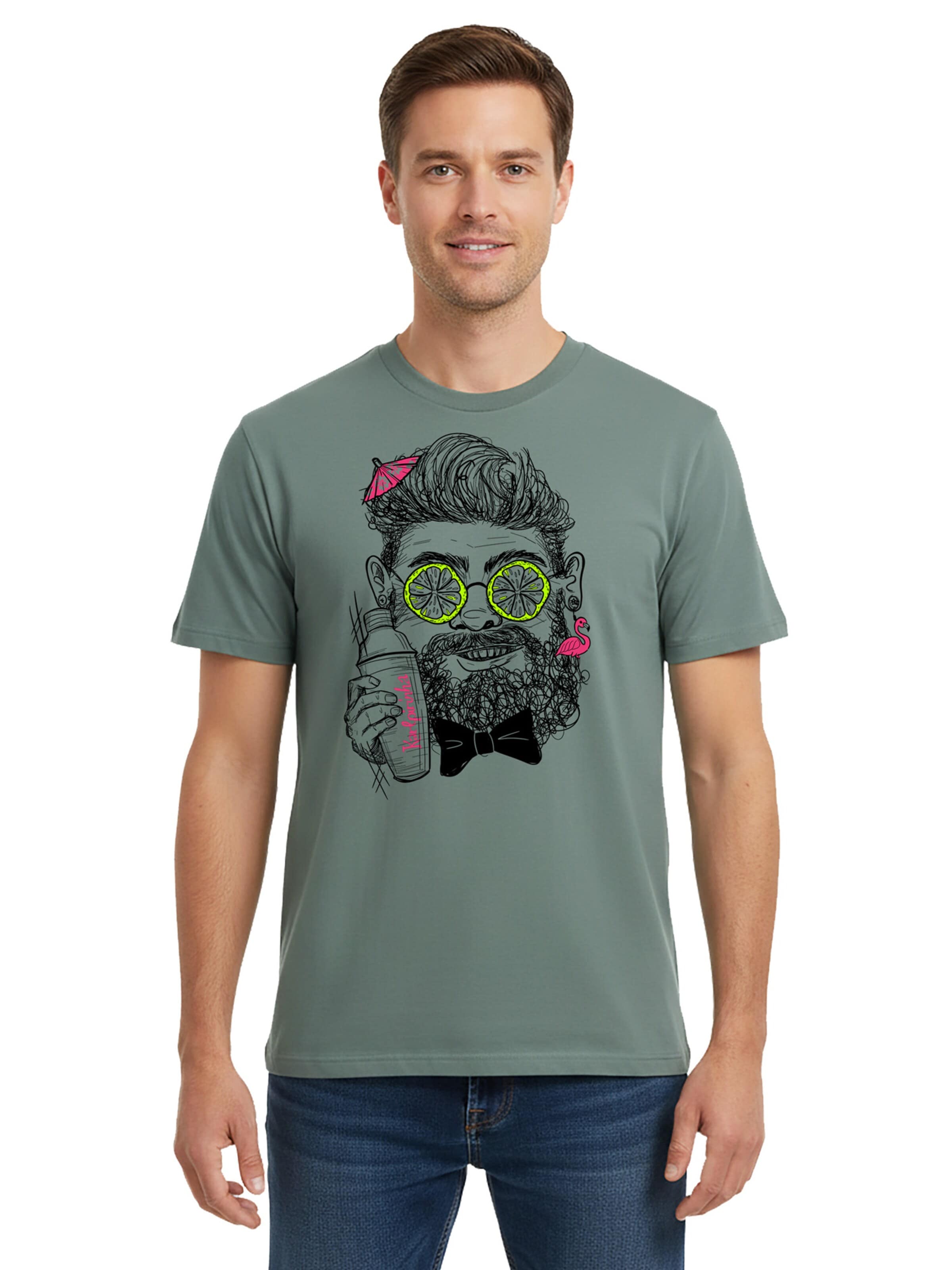 karlskopf Shirt 'BARKEEPER' in Green