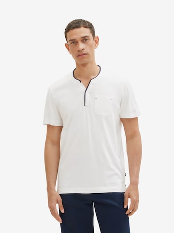 TOM TAILOR Shirt 'Serafino' in White: front