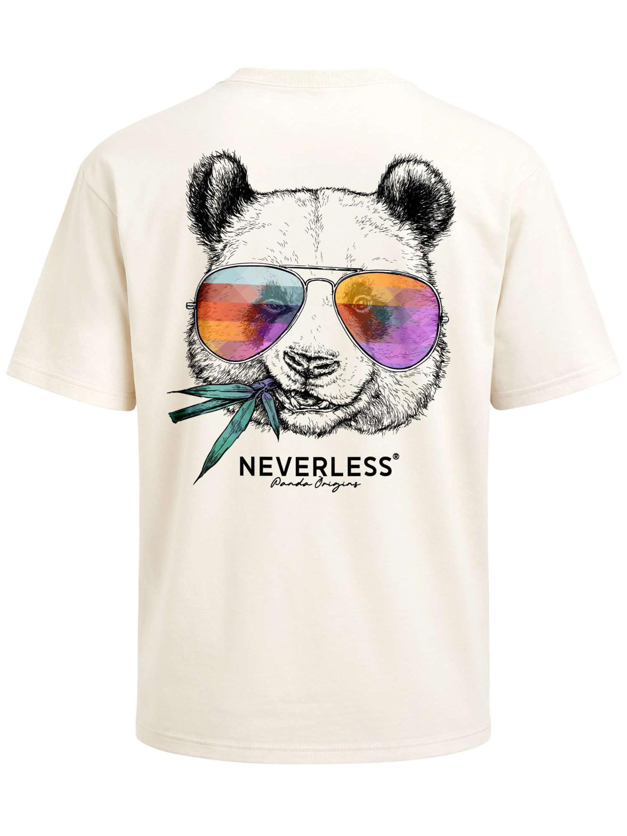 Neverless Shirt 'Panda Bambus'‌‌‌‌‌‌ in Beige
