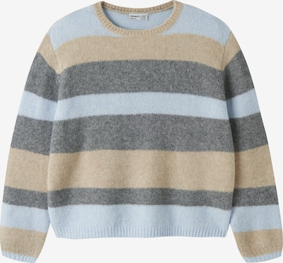 Pullover 'NKFLUCI' in 122-128 NAME IT di colore beige scuro / blu pastello / grafite, Visualizzazione prodotti