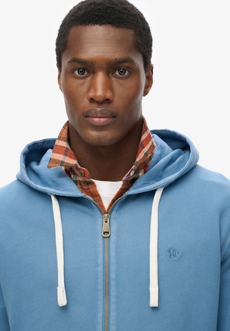 Superdry Sweat jacket 'Essential' in Blue