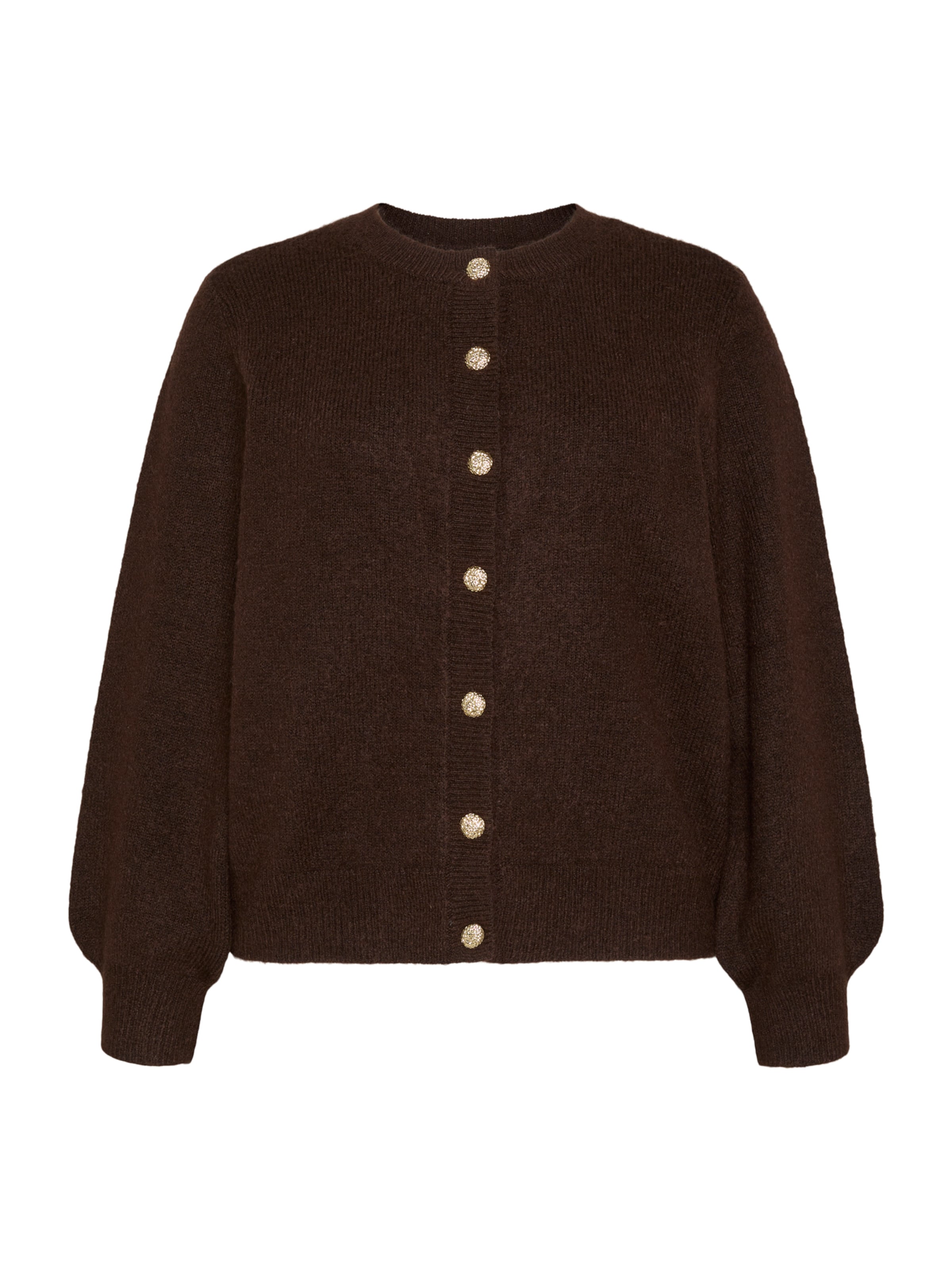 Vero Moda Curve - Cárdigan 'VMCHAZEL' en marrón: frente
