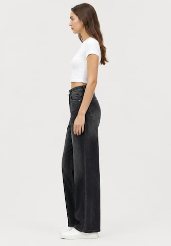 Wide leg Jeans di Elara in nero