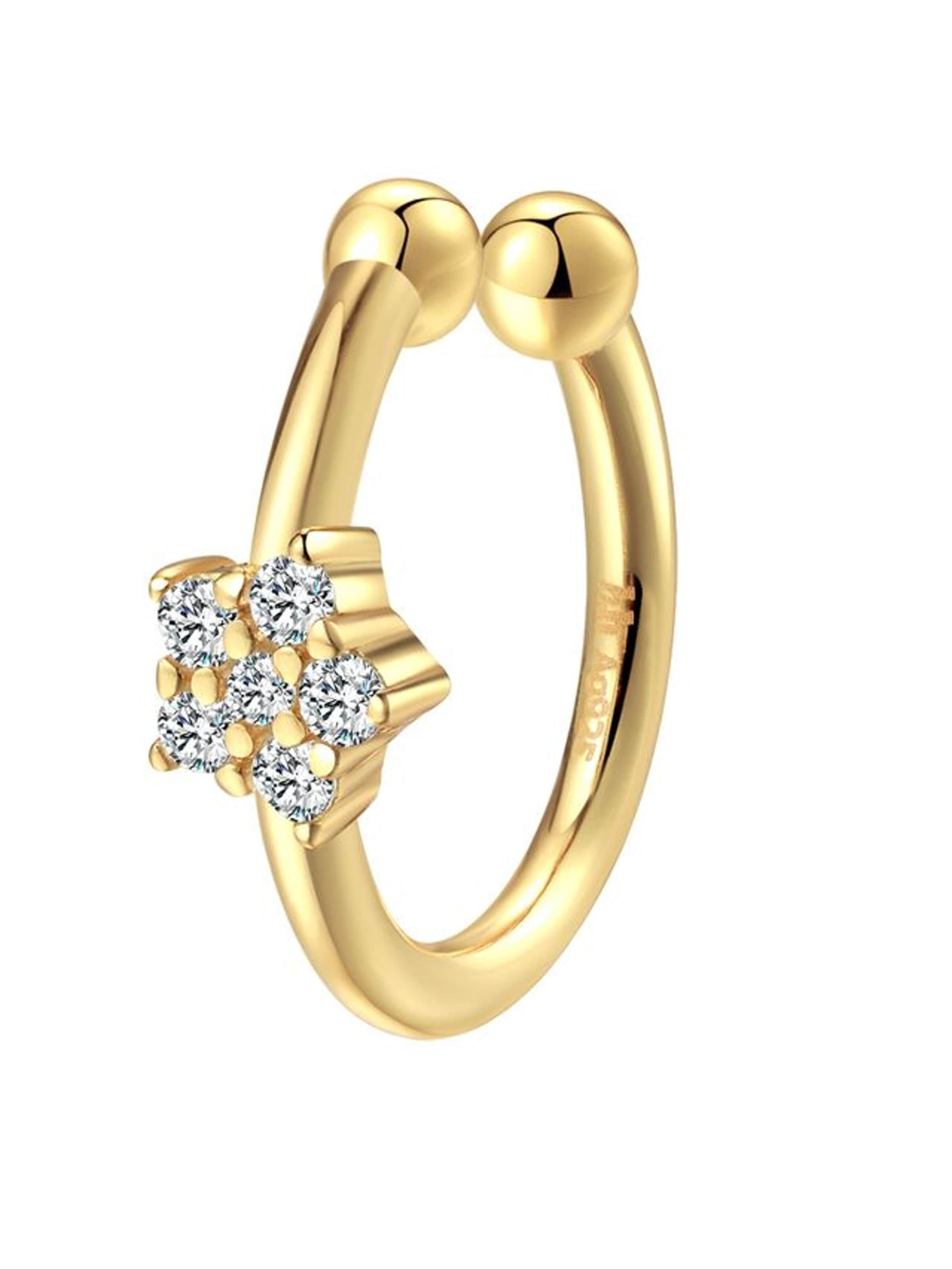 Hey Happiness Earrings 'Solaris Cuff' in Gold: front