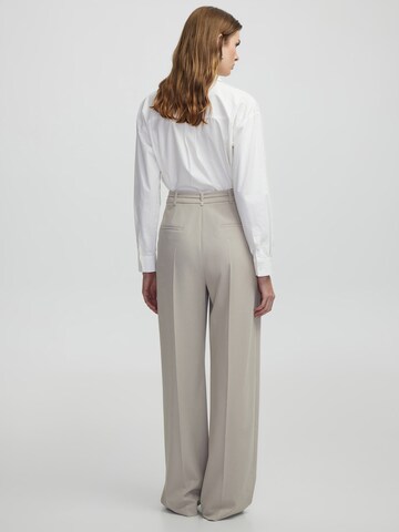 Ipekyol Wide leg Pleat-Front Pants in Beige