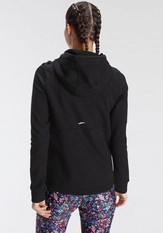 FAYN SPORTS Athletic Zip-Up Hoodie in Black