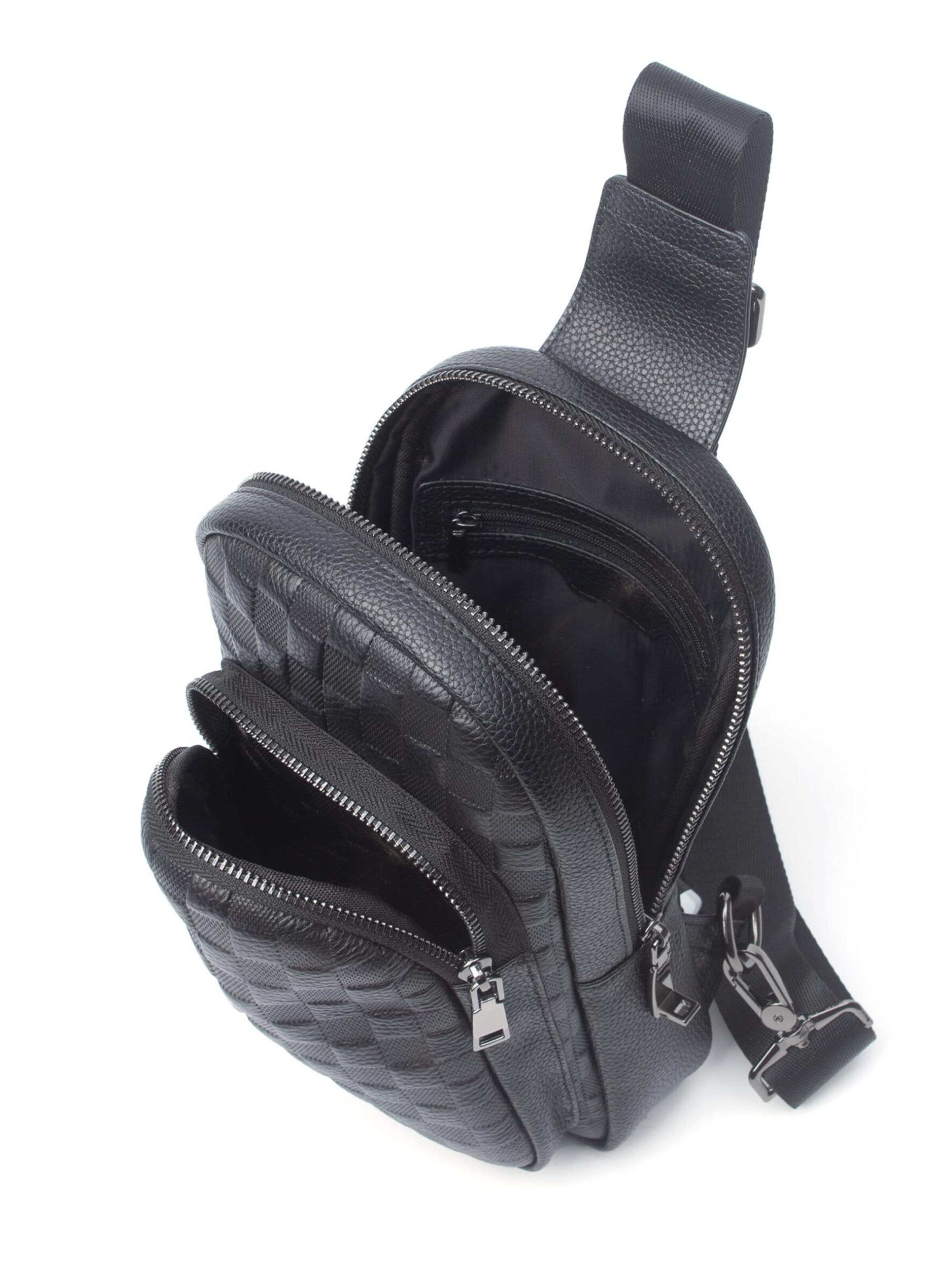 CYCAS D'OR - Bolso de hombro 'AMBRÉNOIR FINGERPRINT RECOGNITION' en negro