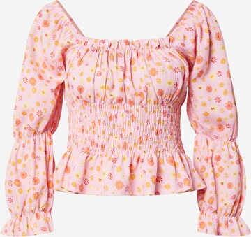 Nasty Gal Blouse in Pink: front