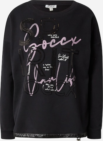 Sweat-shirt Soccx en noir : devant