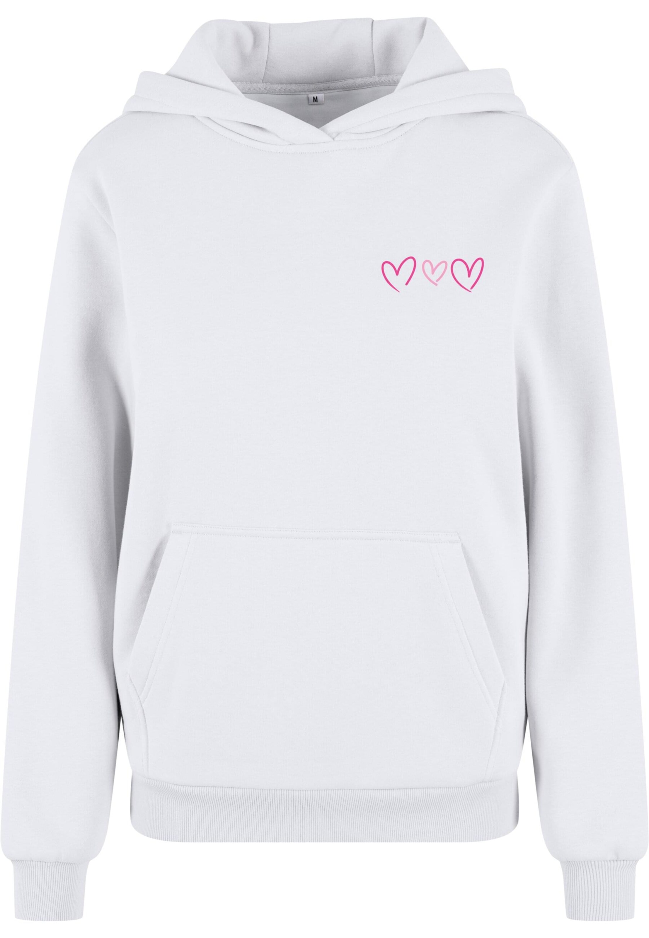 Sweat-shirt 'Always Trust Your Heart' Miss Tee en blanc : devant