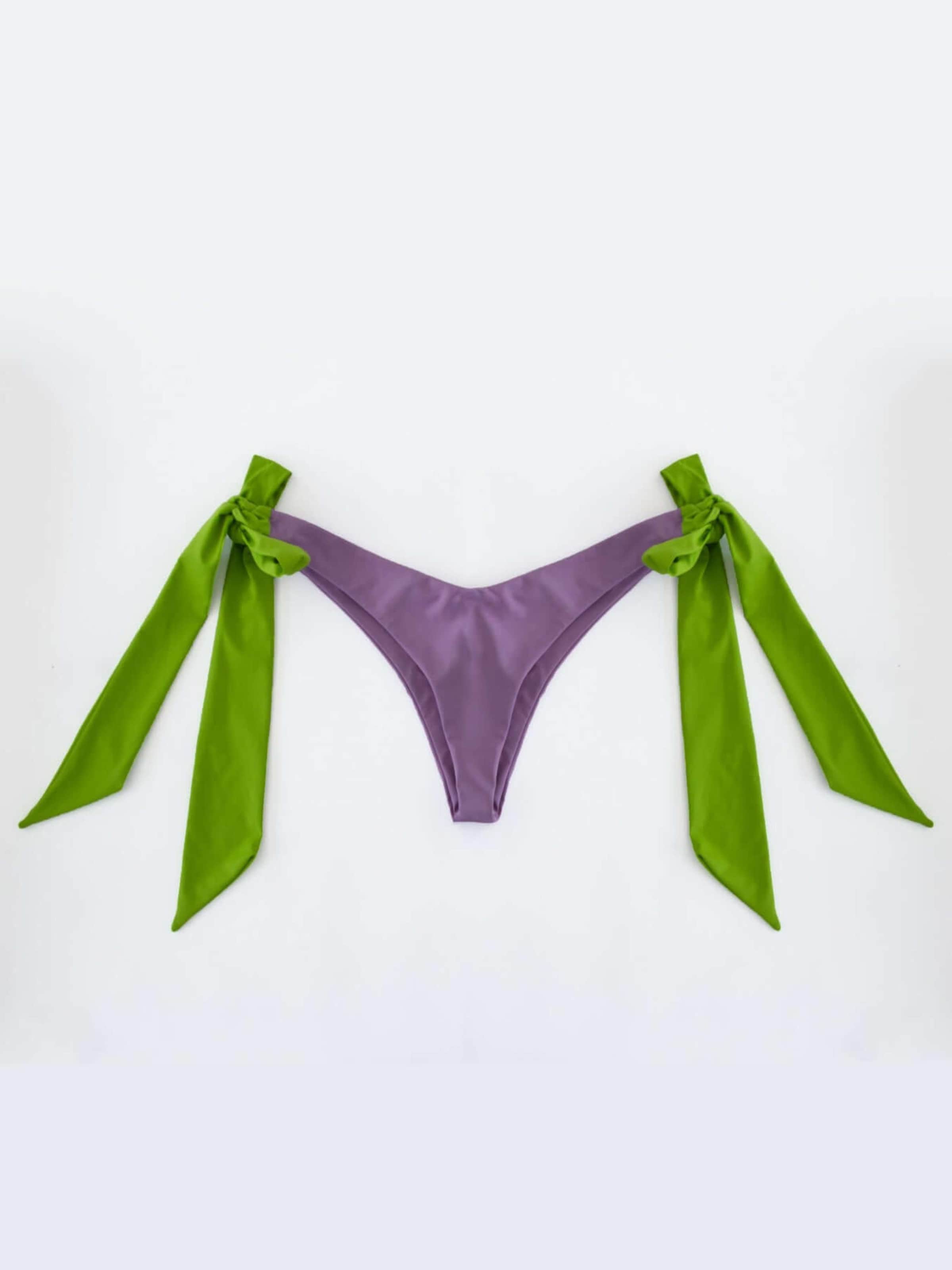 HACOY Triangle Bikini 'Dual Color Triangle Bikini' in Purple: front
