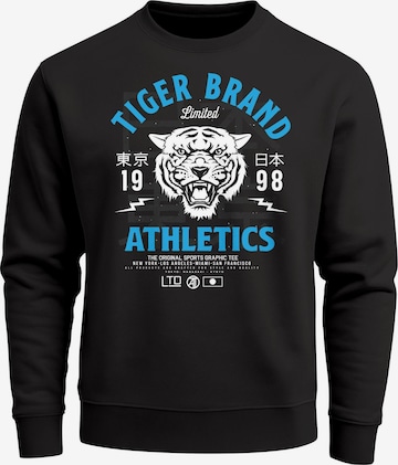 Neverless Sweatshirt 'Tiger' in Schwarz: Vorderseite