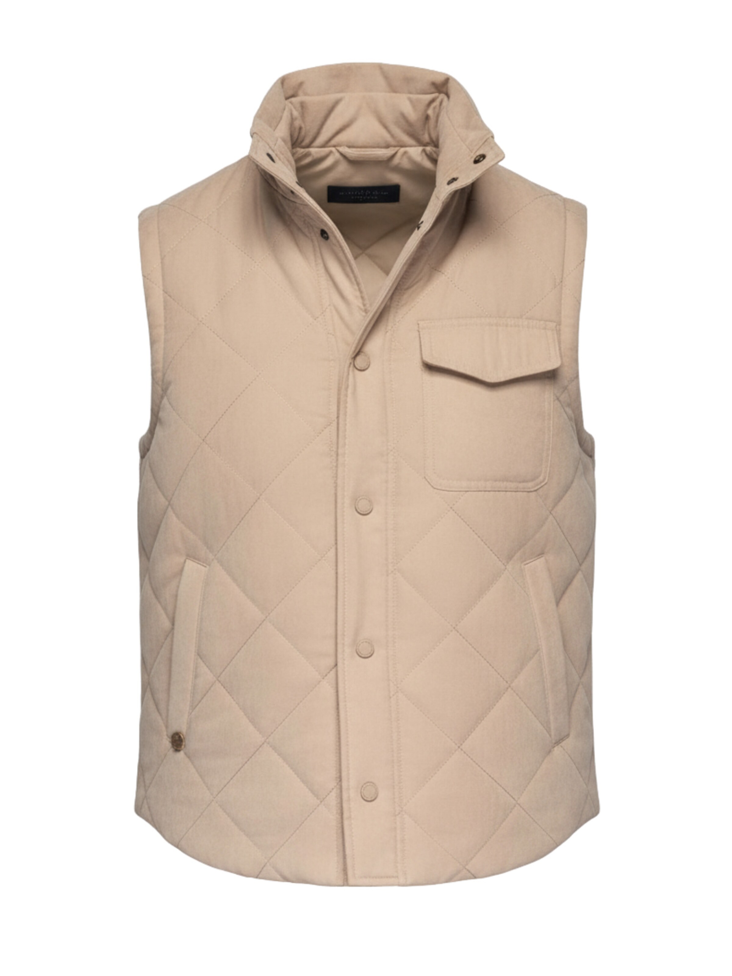 Gilet 'OM-JAVJ-0277' Ombre en beige : devant