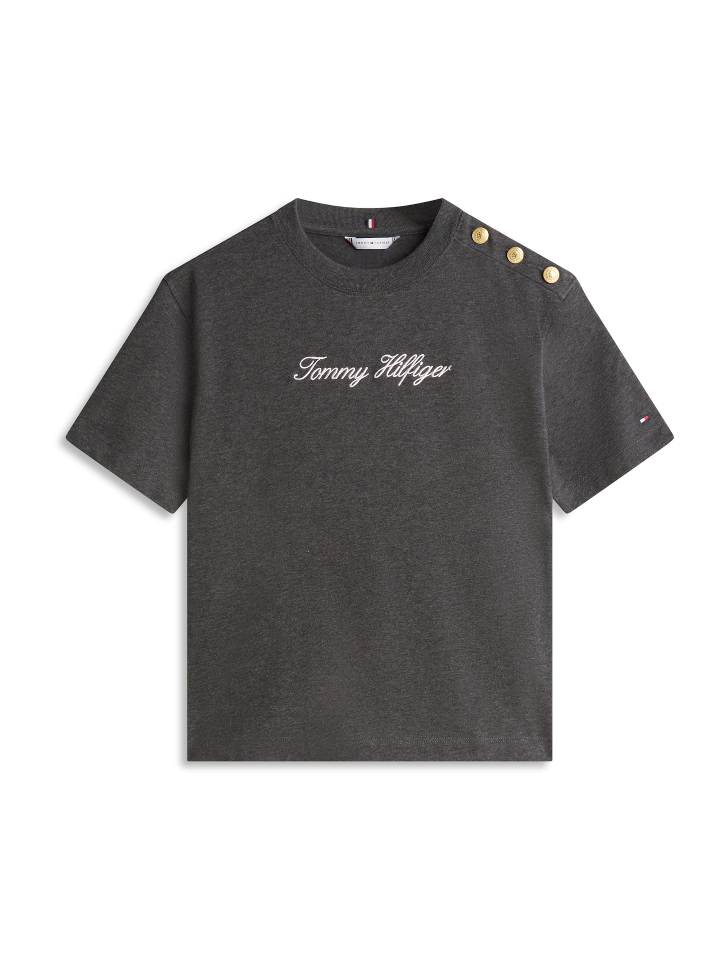 T-shirt TOMMY HILFIGER en gris : devant