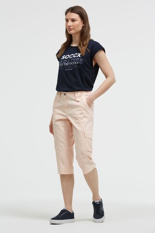 Soccx Regular Basic Skaterhose mit Beintaschen in Beige