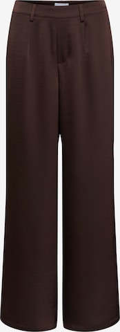 OBJECT Pleat-front trousers 'OBJChilli' in Brown: front