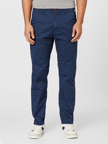 BLEND Regular Chino Pants 'Thunder' in Blue: front