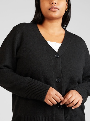 ONLY Carmakoma Knit Cardigan 'HAZEL' in Black