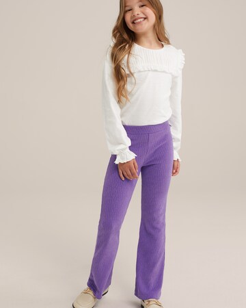 WE Fashion Flared Leggings in Purple