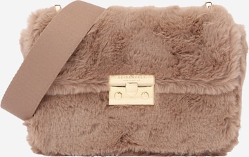 Borsa a tracolla 'Fluffy Pitea' di Seidenfelt Manufaktur in marrone: frontale