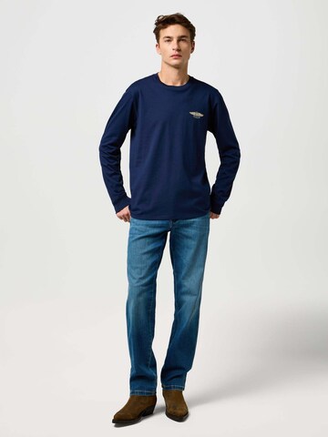 WRANGLER Shirt 'Ls Americana Tee' in Blue
