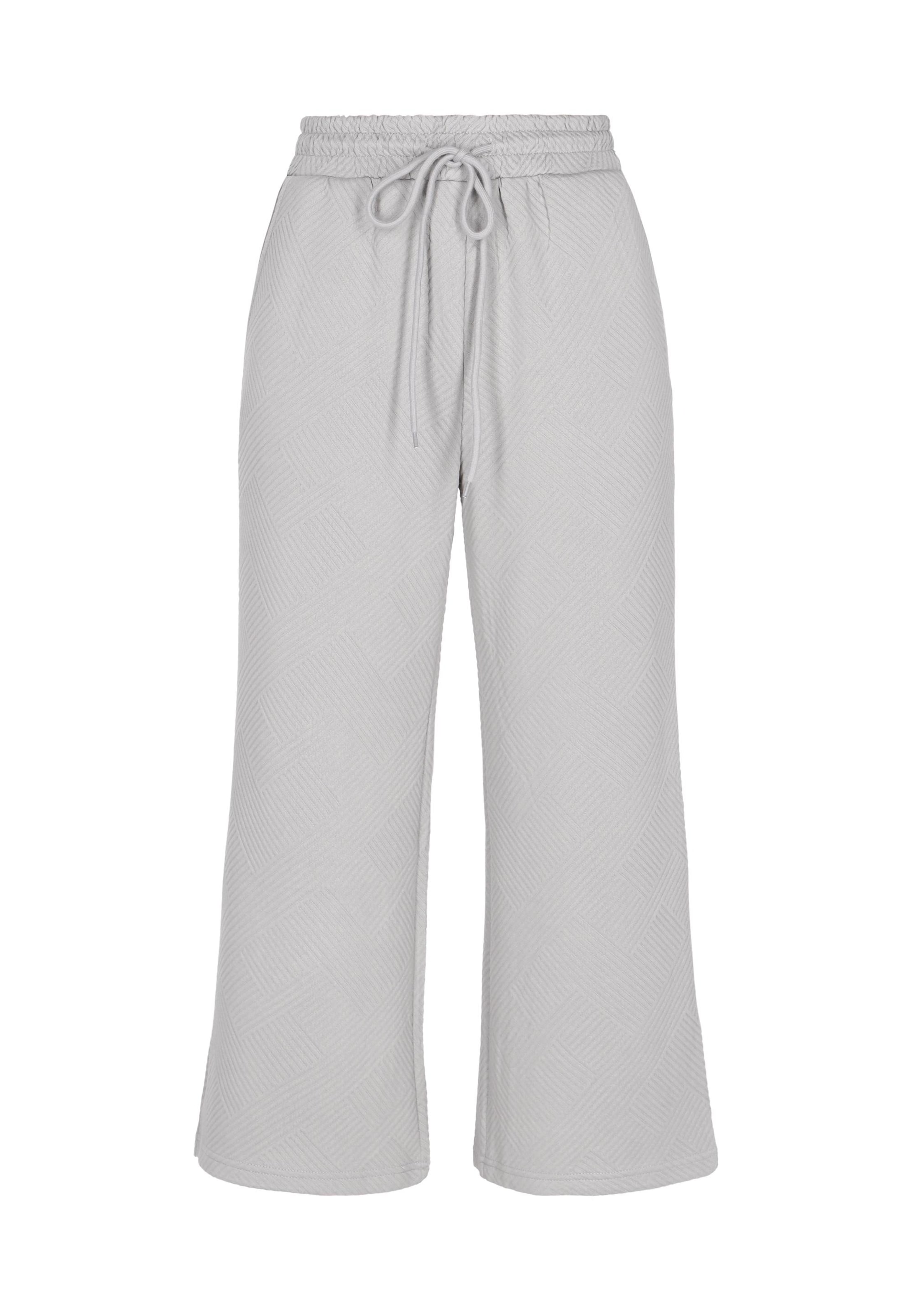MIMO Wide leg Trousers in Grey: front