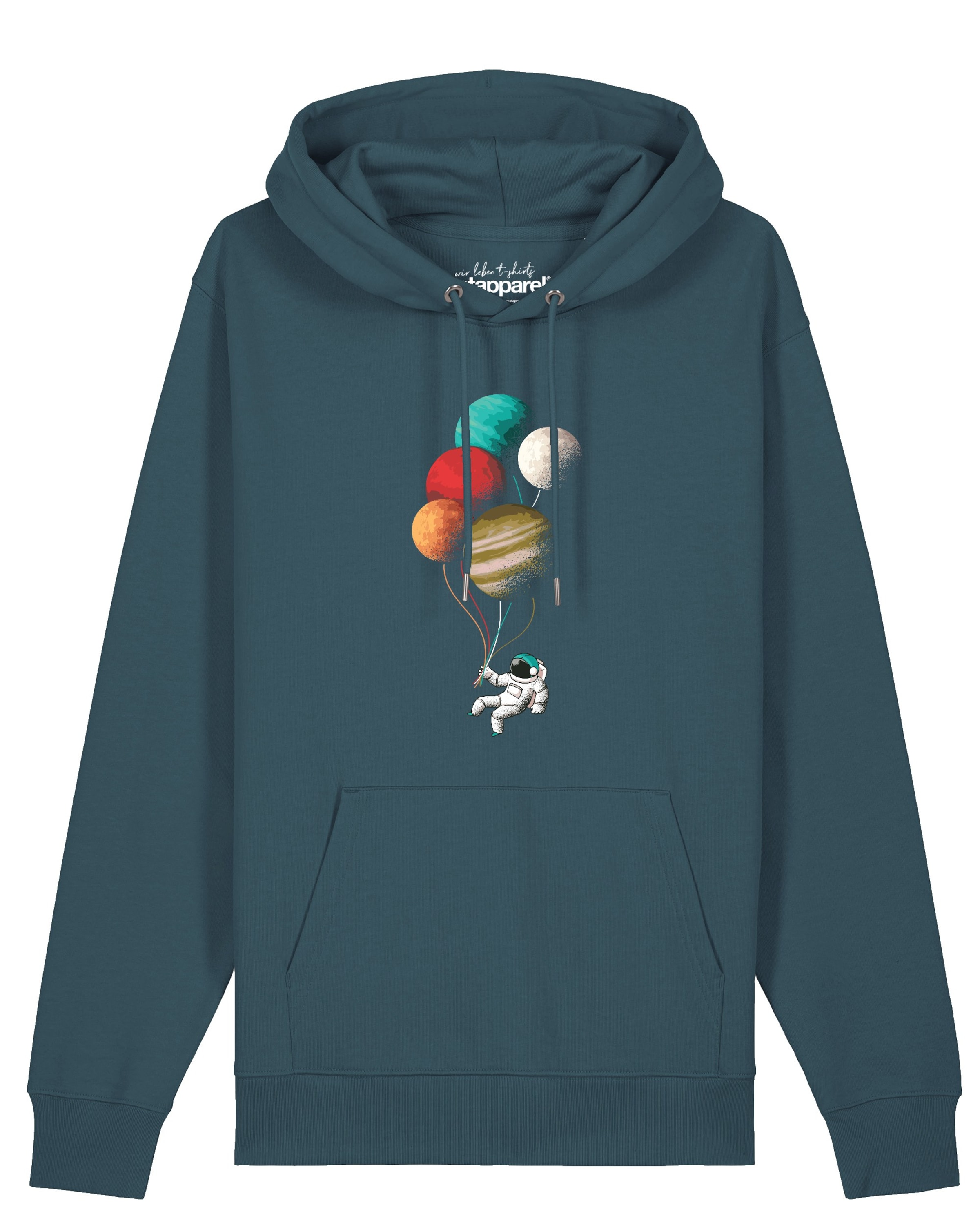Watapparel Sweatshirt 'Balloon Spaceman' in Blue: front