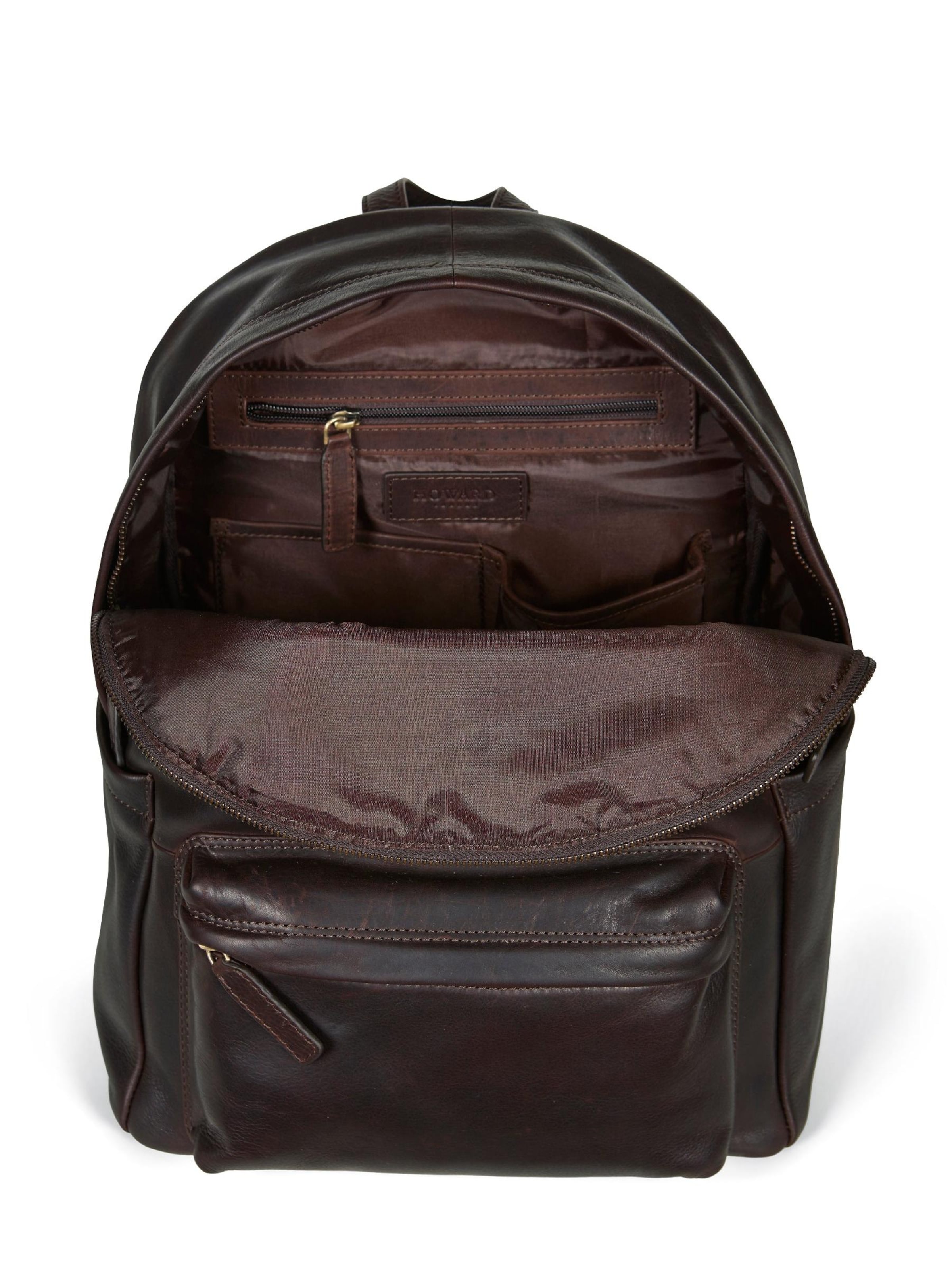 Howard London - Mochila 'Backpack Ben Dark Brown' en marrón