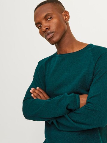 JACK & JONES Klasický střih Svetr 'JJEHill' – zelená