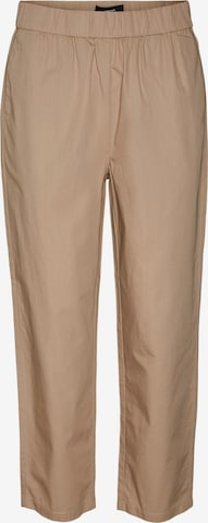 VERO MODA Regular Trousers 'FIALUA' in Brown: front
