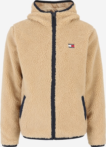 Veste en polaire Tommy Jeans en beige : devant