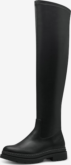 TAMARIS Škornji čez koleno | črna barva, Prikaz izdelka
