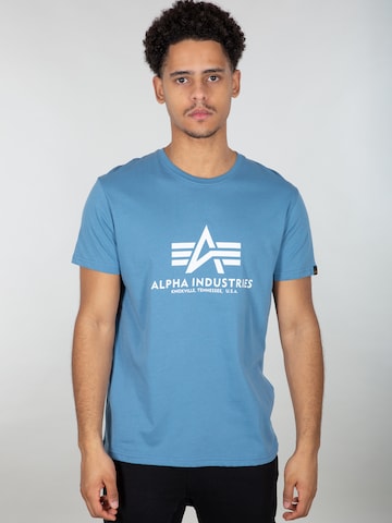 T-Shirt ALPHA INDUSTRIES en bleu : devant