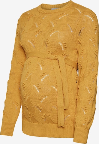 MAMALICIOUS Sweater 'Dora' in Yellow: front