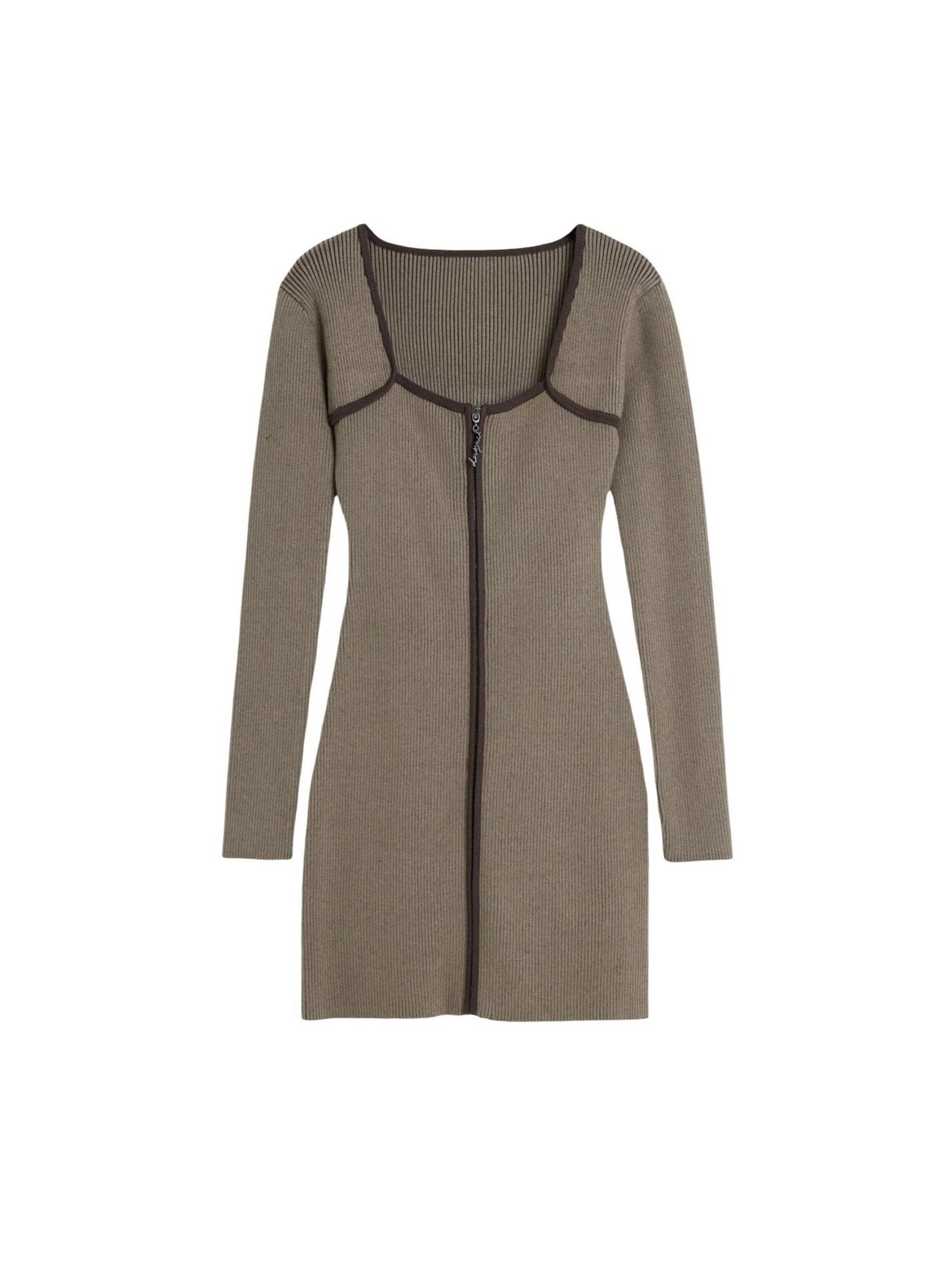 Desigual Dress 'REPRIS_VEST_KIRKWALL 26SWVFX2' in Brown: front
