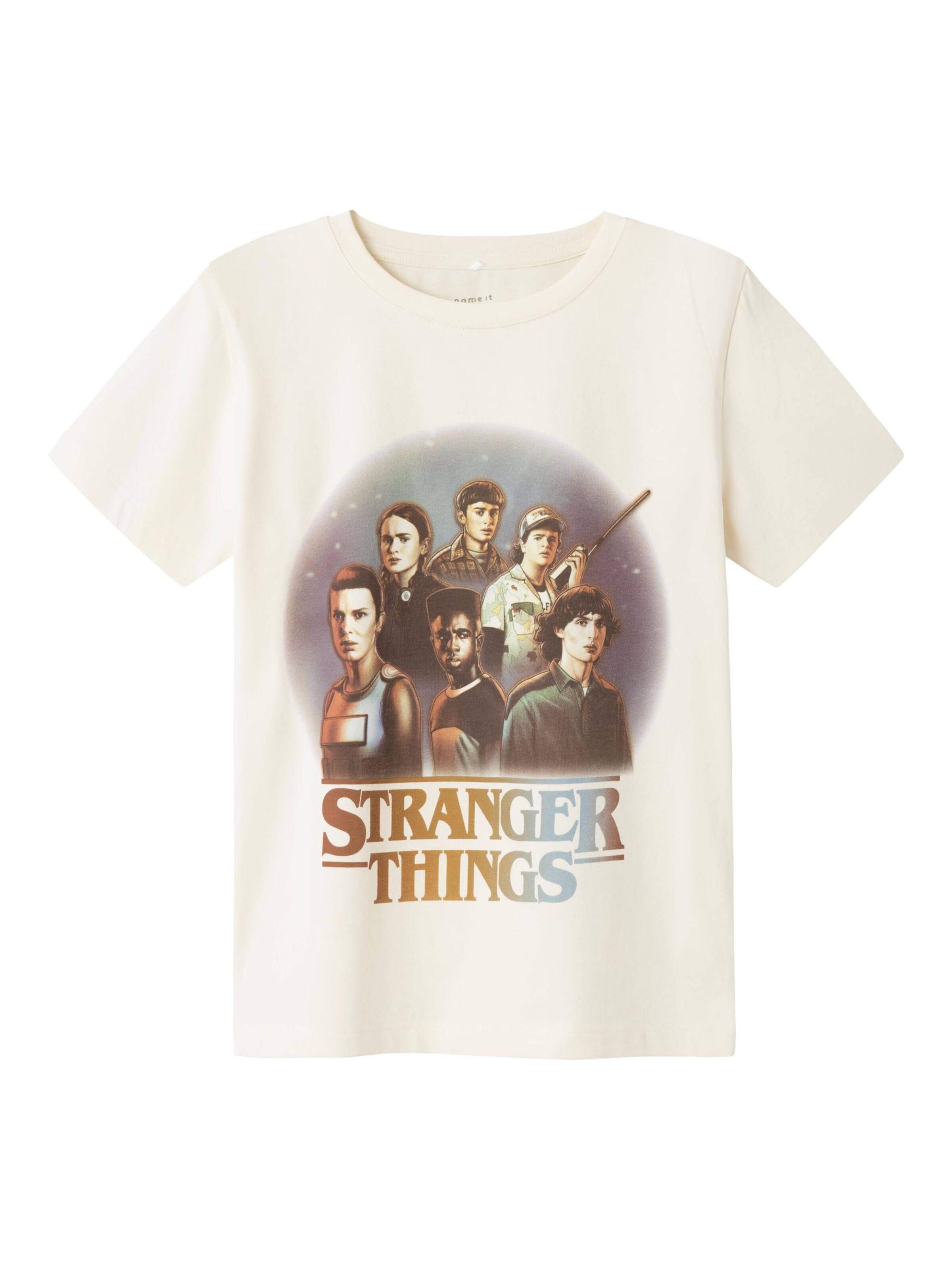 NAME IT Shirts 'Stranger Thing' i beige: forside