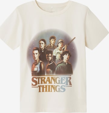 NAME IT Shirt 'Stranger Thing' in Beige: front