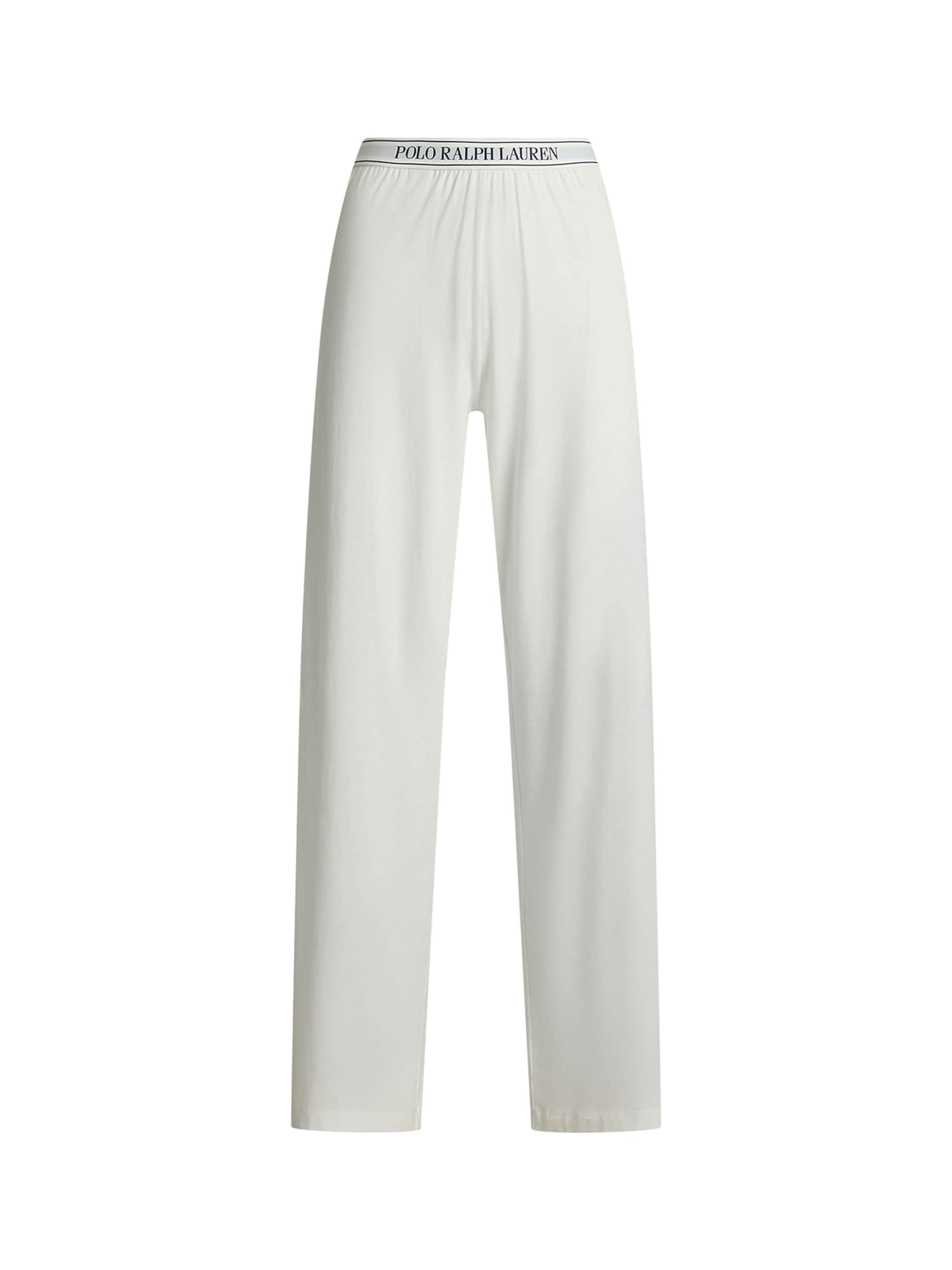 Polo Ralph Lauren Pyjamabroek ' Polo Essentials ' in Wit: voorkant