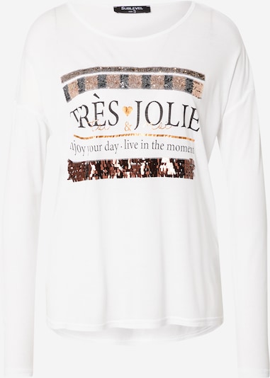 Sublevel Majica u zlatna / crna / bijela, Pregled proizvoda