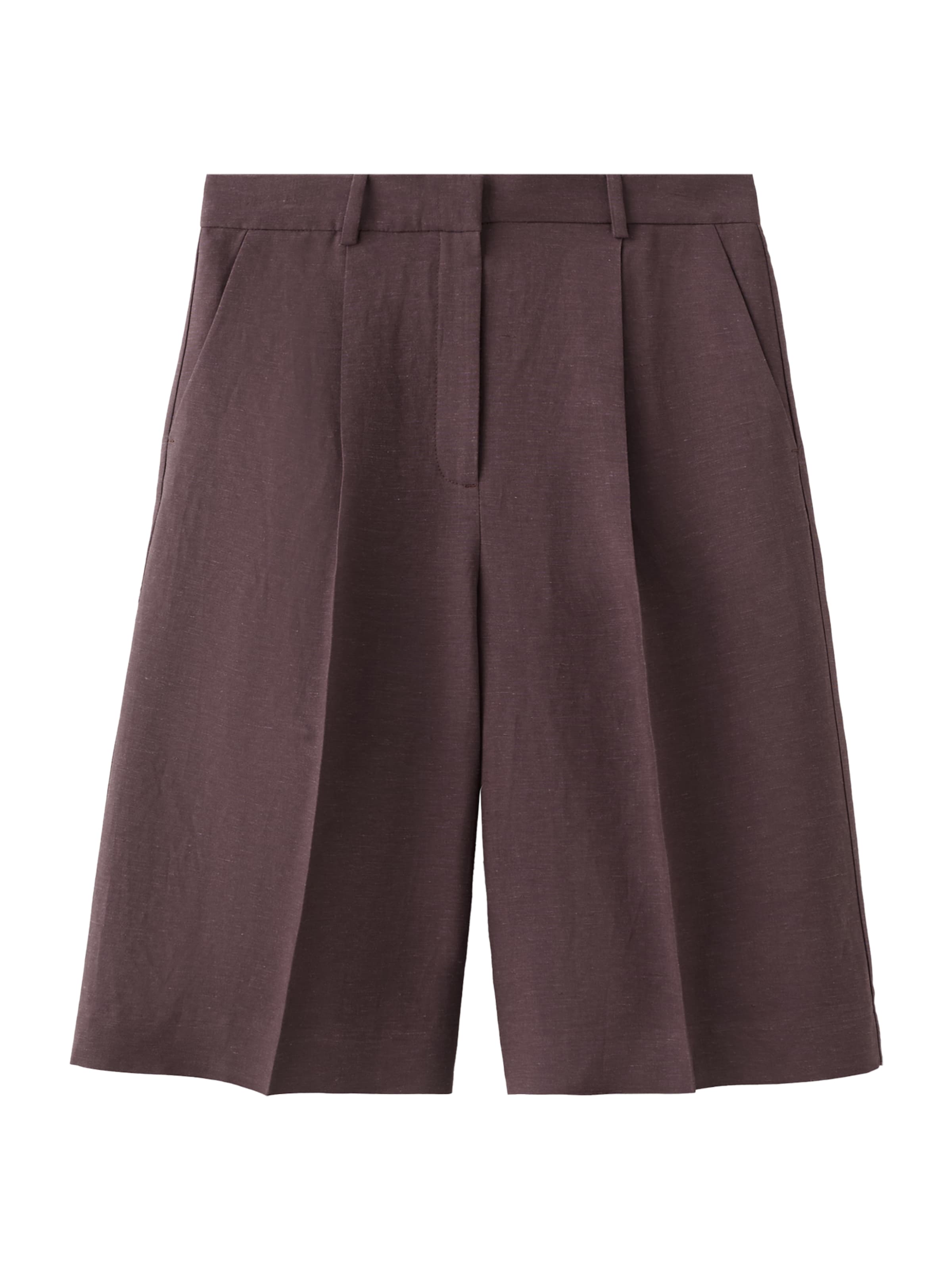 MANGO Loose fit Pleated Pants 'ARGELIA' in Purple: front